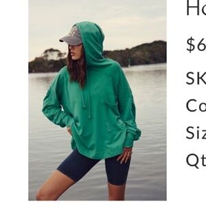 FP Movement by Free People Green Long Sleeve Hoodie
